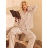 image:imageSWOMOG 100 Cotton Pajama Set for Women 2 PCS Long Sleeve Plaid Pjs Set Button Down Sleepwear with Pants