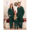 image:imageSWOMOG Family Christmas Pajamas Set Party Holiday Sleepwear Long Sleeve ButtonDown Loungewear SetGreen
