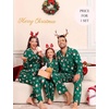 image:imageSWOMOG Family Christmas Pajamas Set Party Holiday Sleepwear Long Sleeve ButtonDown Loungewear SetGreen With Santa Claus