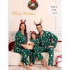image:imageSWOMOG Family Christmas Pajamas Set Party Holiday Sleepwear Long Sleeve ButtonDown Loungewear SetGreen With Santa Claus