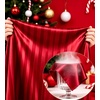 image:imageSWOMOG Family Matching Pajamas Sets Long Sleeve ButtonDown Sleepwear Satin TwoPieces Loungewear PJs SetsRed
