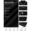 image:imageSWOMOG 100 Cotton Men Pajamas Set Button Down Short Sleeve Sleepwear Loungewear Pjs Set with PocketsBlack