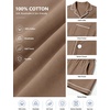 image:imageSWOMOG 100 Cotton Men Pajamas Set Button Down Short Sleeve Sleepwear Loungewear Pjs Set with PocketsBrown