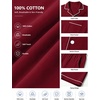 image:imageSWOMOG 100 Cotton Men Pajamas Set Button Down Short Sleeve Sleepwear Loungewear Pjs Set with PocketsWine Red