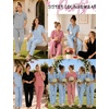 image:imageSWOMOG Womens 100 Cotton Pajamas Soft Short Sleeve Lounge Set 2 Piece Button Down Sleepwear with PocketsPink