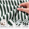 image:imageSWOMOG 100 Cotton Pajama Sets for Women Long Sleeve Button Down Plaid Sleep Set 2 Pcs Striped Loungewear with PocketsGreen White Striped