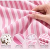 image:imageSWOMOG 100 Cotton Pajama Sets for Women Long Sleeve Button Down Plaid Sleep Set 2 Pcs Striped Loungewear with PocketsWhite Pink Striped