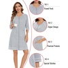 image:imageSWOMOG Women Zip Up Robe 34 Sleeve Housecoat Soft Cotton Zipper Front Nightgown Loungewear with Pockets