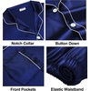 image:imageSWOMOG Couples Silky Satin Pajama Set Long Sleeve Pj Set Button Dwon Loungewear 2 PCS Sleepwear Set