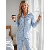image:imageSWOMOG Pajamas for Women Sets 2 Piece Button Down Printed Pjs Long Sleeve Tops and Pants Sleepwear Cute LoungewearBlue Plaid Cherry