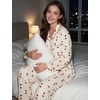 image:imageSWOMOG Pajamas for Women Sets 2 Piece Button Down Printed Pjs Long Sleeve Tops and Pants Sleepwear Cute LoungewearRed Heart