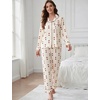 image:imageSWOMOG Pajamas for Women Sets 2 Piece Button Down Printed Pjs Long Sleeve Tops and Pants Sleepwear Cute LoungewearRed Heart