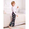 image:imageSWOMOG Unisex Kids Plaid Pajama Pants for Boys amp Girls Comfy Sleepwear Bottoms Lounge Jogger PJ Pants with PocketsBlack Colorful Dinosaur