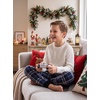 image:imageSWOMOG Unisex Kids Plaid Pajama Pants for Boys amp Girls Comfy Sleepwear Bottoms Lounge Jogger PJ Pants with PocketsBlue White Plaid