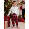 image:imageSWOMOG Unisex Kids Plaid Pajama Pants for Boys amp Girls Comfy Sleepwear Bottoms Lounge Jogger PJ Pants with PocketsRed Black Plaid