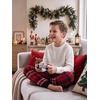 image:imageSWOMOG Unisex Kids Plaid Pajama Pants for Boys amp Girls Comfy Sleepwear Bottoms Lounge Jogger PJ Pants with PocketsRed Black Plaid