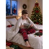 image:imageSWOMOG Unisex Kids Plaid Pajama Pants for Boys amp Girls Comfy Sleepwear Bottoms Lounge Jogger PJ Pants with PocketsRed Black Plaid